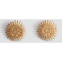 Mango Sun Design Earrings - Gold