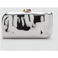 Mango Chain Clutch Bag - Silver