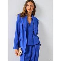 Mango Strapless Fitted Top - Blue