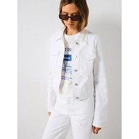 Mango Crop Denim Jacket - White