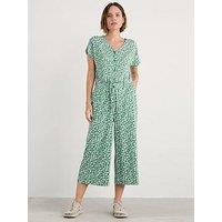 Seasalt Cornwall Rose Trellis Jumpsuit - Green