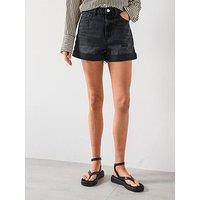 Mango Mom Fit Shorts - Black
