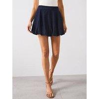Mango Denim Puff Ball Skirt - Blue