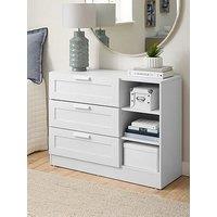Very Home Taryn Kids 3 Drawer, 3 Shelf Chest - White
