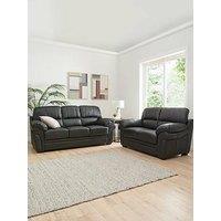Very Home Wilmslow 3 + 2 Seater Leather Sofa Set (Buy & Save!)