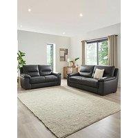 Very Home Prenton 3 + 2 Seater Leather Sofas