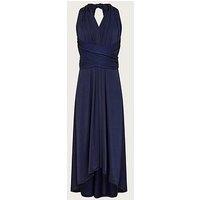 Monsoon Girls Tia Twist Prom Dress - Navy