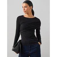 The Very Collection Double Layer Jersey Top - Black