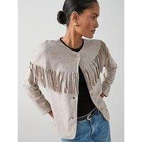 The Very Collection Tassel Lightweight Jacket - Oatmeal