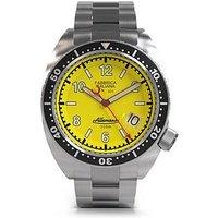 Allemano 1973 Shark Diver Yellow Dial Steel Bracelet And Additional Depth Gauge