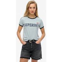 Superdry Athletic Essential Stripe T-Shirt - Blue