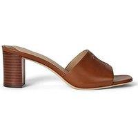 Lauren By Ralph Lauren Everley Block Heel Mules - Brown