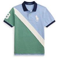 Polo Ralph Lauren Boys Diagonal Stripe Short Sleeve Shirt - Multi