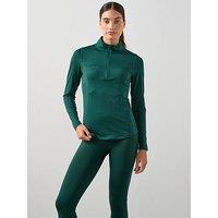The Very Collection Half Zip Sports Top - Green