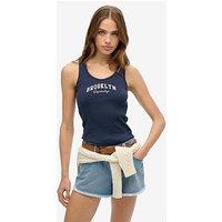 Superdry Athletic Essentials Graphic Vest Top - Navy
