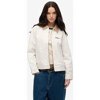 Superdry Cord Collar Ranch Jacket - White