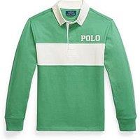 Polo Ralph Lauren Boys Colour Block Rugby Shirt - Green