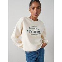 V By Very New Jersey Graphic Sweatshirt - Cream