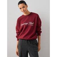 The Very Collection Country Club Graphic Sweatshirt - Burgundy