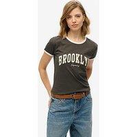 Superdry Athletic Essential Ringer Fitted T-Shirt - Grey