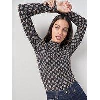 The Very Collection High Neck Floral Top - Multi