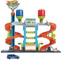 Hot Wheels City Mega Car Wash With 1 Color Shifters Car, Toy For Kids