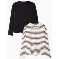 The Very Collection 2 Pack Long Sleeve Crew T-Shirts - Multi