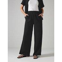 Long Tall Sally Tall Cheesecloth Wide Leg Trouser 34"