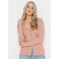 Long Tall Sally Tall Scallop Edge Detail Cardigan - Pink