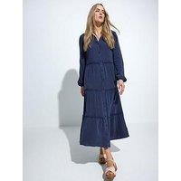 Long Tall Sally Tall Acid Wash Collar Dress
