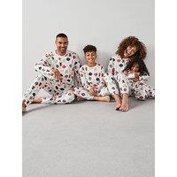 The Very Collection Mens Family Christmas Pj Decoration Long Sleeve T-Shirt With Jogger Set - Multi