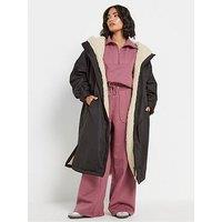 M&Co Petite Borg Lined Changing Robe - Black