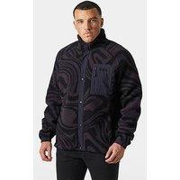 Helly Hansen Mens Panorama Printed Pile Snap Fleece- Purple