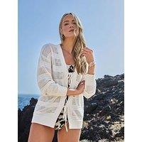 Long Tall Sally Tall Tie Front Detail Cardigan - Ivory