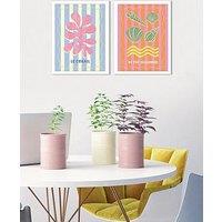 The Art Group Melissa Donne (Le Corail / By The Seashore) Set Of 2 Framed Prints 33X43Cms