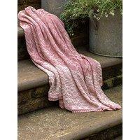 Gallery Nalu Knitted Herringbone Throw - Apricot