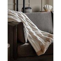 Gallery Whinfell Luxury Fur Throw - Cream