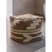 Gallery Direct Herning Tonal Pouffe Natural- 500X500X450Mm