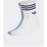 Adidas Originals Men'S 3 Stripe Crew Socks 3 Pack - Multi