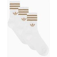 Adidas Originals Unisex 3 Stripe Crew Socks 3 Pack - Multi