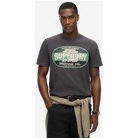 Superdry Original Workwear Gasoline Graphic T-Shirt - Black