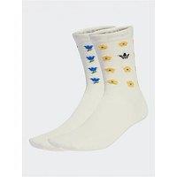 Adidas Originals Women'S Liberty Crew Socks 2 Pack - Off White