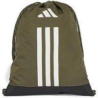 Adidas Sportswear Unisex 3 Stripe Gymsack - Khaki - Green