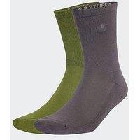 Adidas Originals Unisex 2-Toned Crew Socks 2 Pack- Green