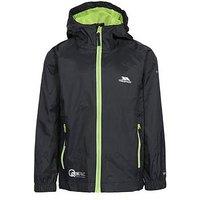 Trespass Kids Qikpac Jacket Unisex Packaway Jacket Tp75 - Black