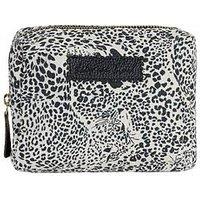 Lily & Lionel Maya Hidden Leopard Print Cosmetic Bag - Cream