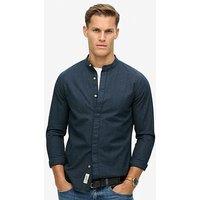 Superdry Original Merchant Grandad Long Sleeve Shirt - Navy