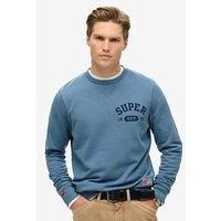 Superdry Original Athletic Printed Crew Sweat - Blue