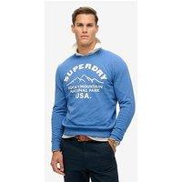 Superdry Original Lo-Fi Outdoors Graphic Crew Sweat - Blue