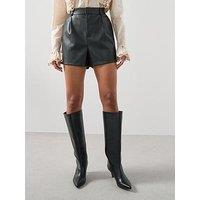 The Very Collection Pu Shorts - Black